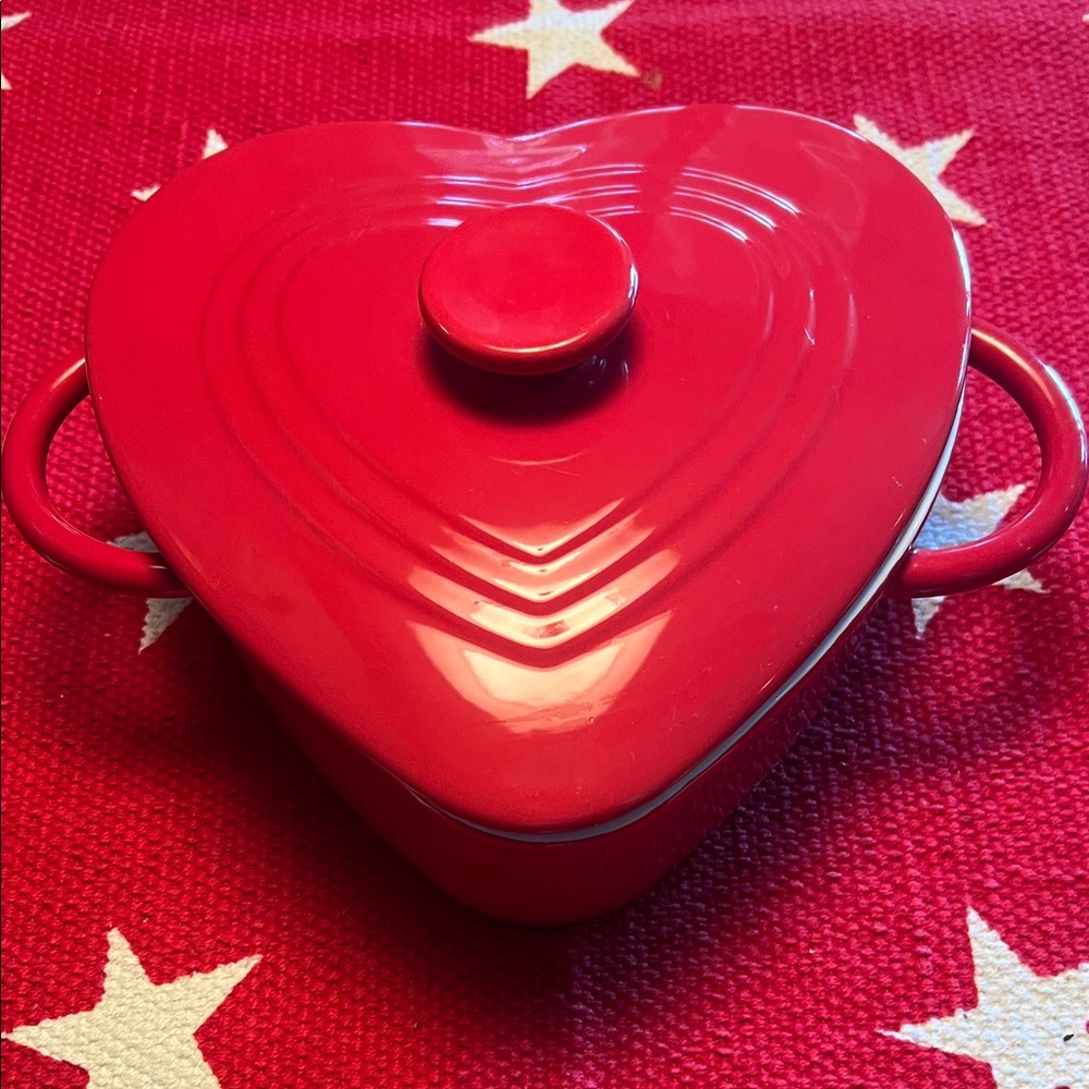 Heart-Shaped Red Casserole Dish